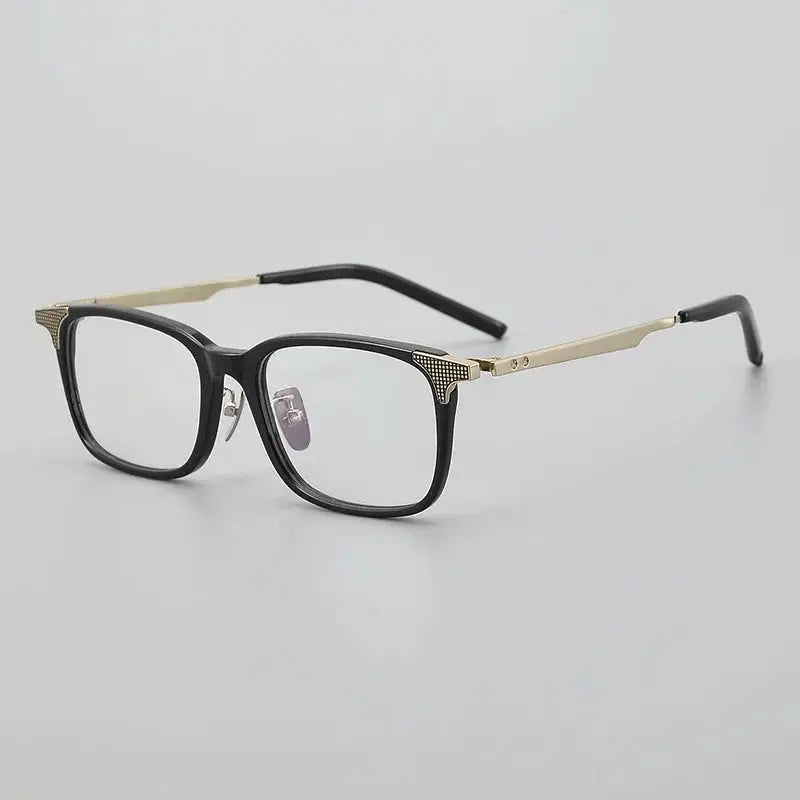 Aror Unisex Full Rim Square Acetate Titannium Eyeglasses 499290.