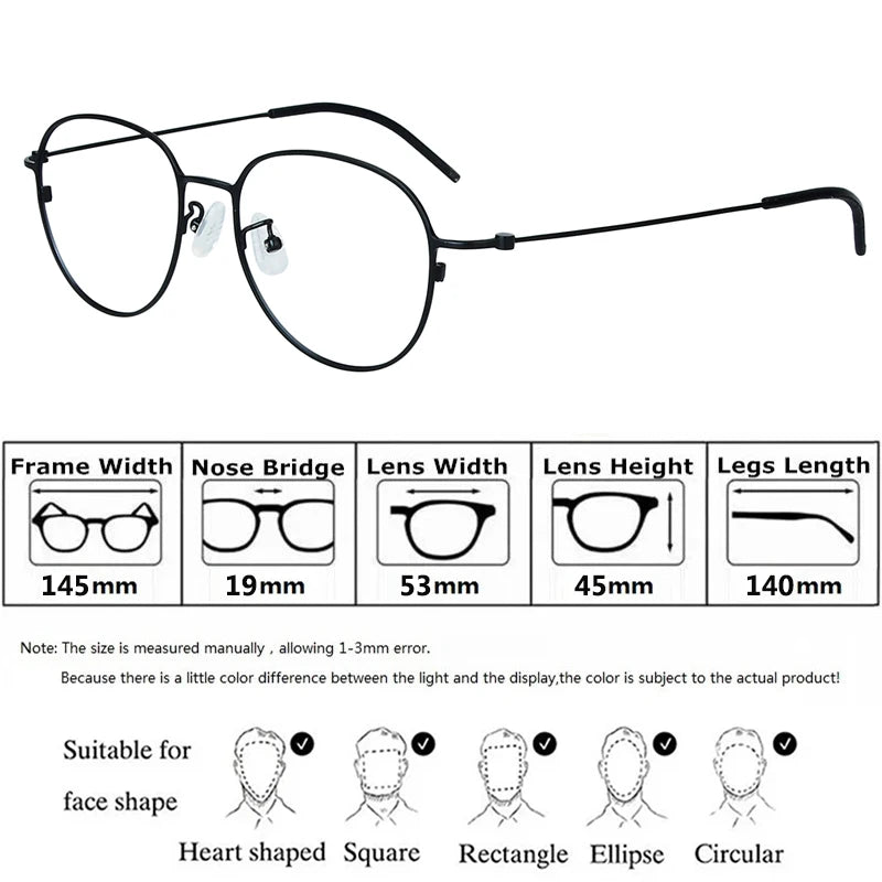 Bobbie Unisex Full Rim Oval Titanium Eyeglasses KMN512