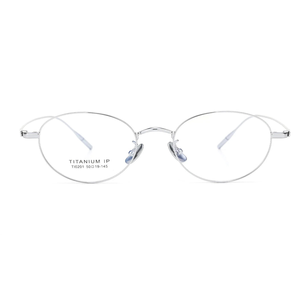 Xbora Unisex Full Rim Oval Pure Titanium Eyeglasses TI0201 — view 6 | Xbora at FuzWeb