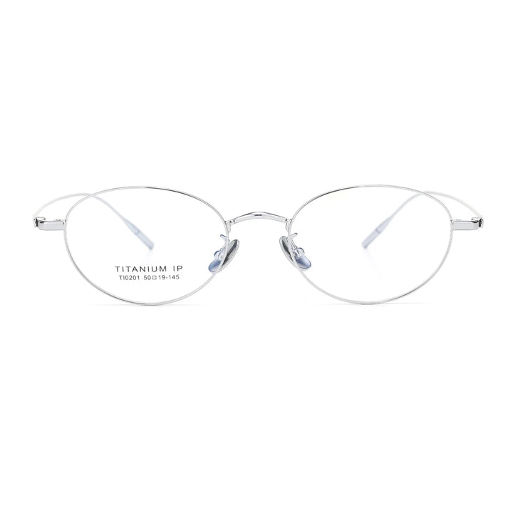 Xbora Unisex Full Rim Oval Pure Titanium Eyeglasses TI0201 — view 6 | Xbora at FuzWeb