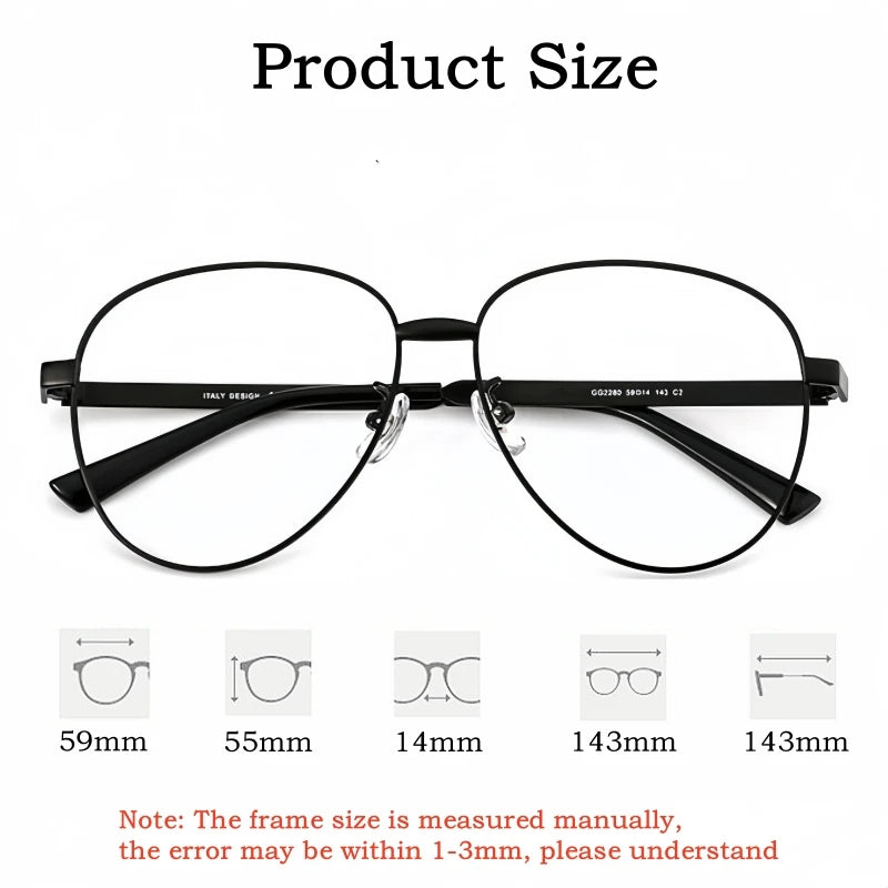 Yimaruili Unisex Full Rim Oval Round Alloy Eyeglasses 2280