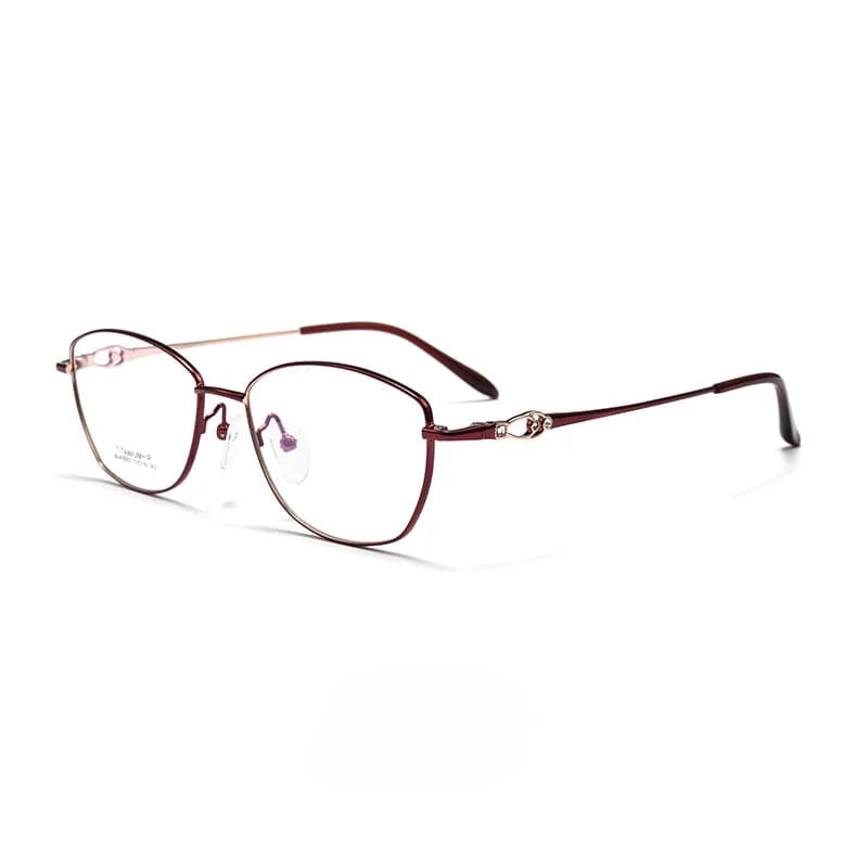 Summer Flower Women's Full Rim Polygon Titanium Eyeglasses 430024
