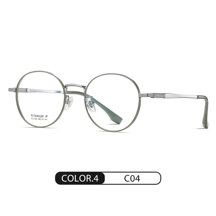Reven Jate Women's Full Rim Round Oval Titanium Eyeglasses 31103