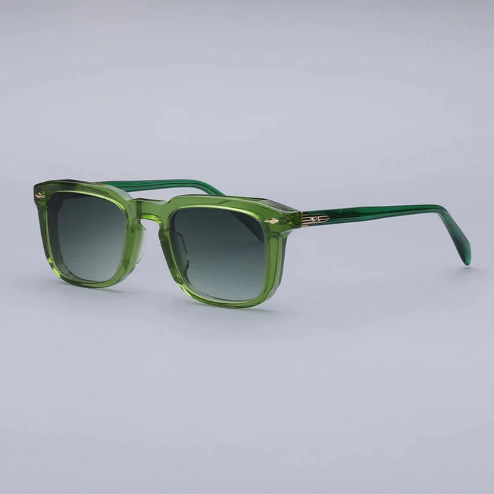Hewei Unisex Full Rim Square Acetate Sunglasses 0019 Sunglasses Hewei green as picture 