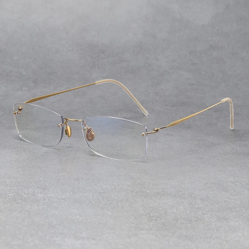 Bobbie Women's Rimless Square Screwless Titanium Eyeglasses 632124