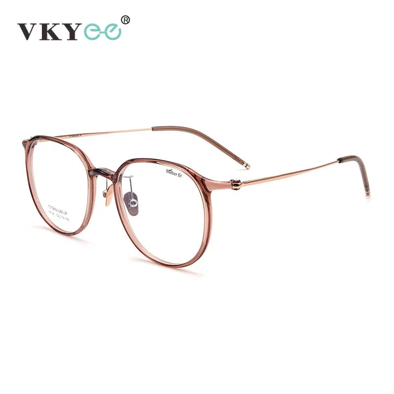 Vicky Women's Full Rim Round Square Titanium Acetate Reading Glasses 49104 Reading Glasses Vicky