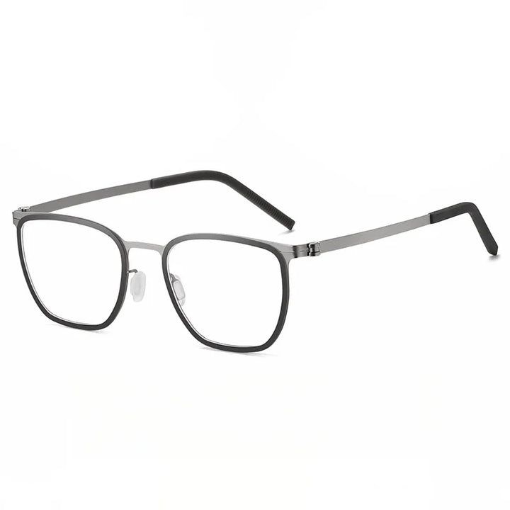 Xbora Unisex Full Rim Square Acetate Stainless Steel Eyeglasses 7908