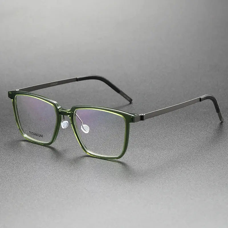 Bobbie Full Rim 184400 Unisex Square Acetate Titanium Frames FuzWeb