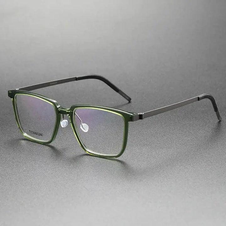 Bobbie Full Rim 184400 Unisex Square Acetate Titanium Frames FuzWeb