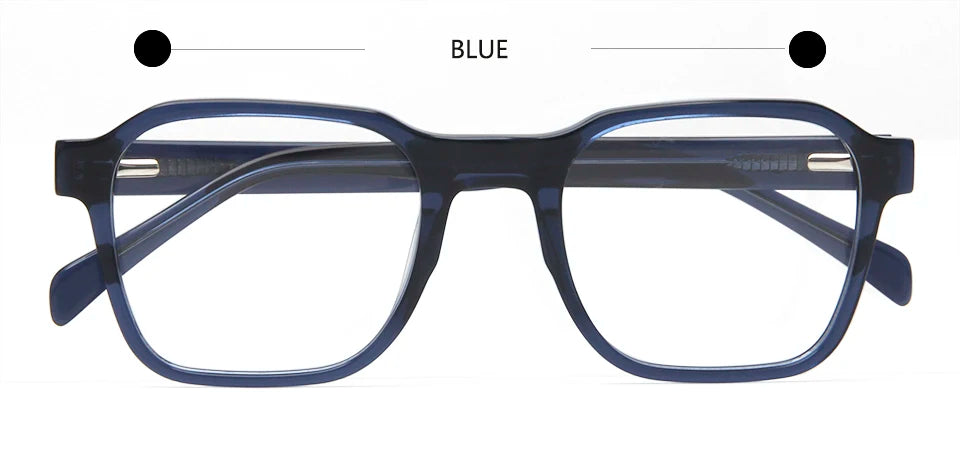 Esnbie Unisex Full Rim Square Acetate Eyeglasses 61723 Full Rim Esnbie Blue  