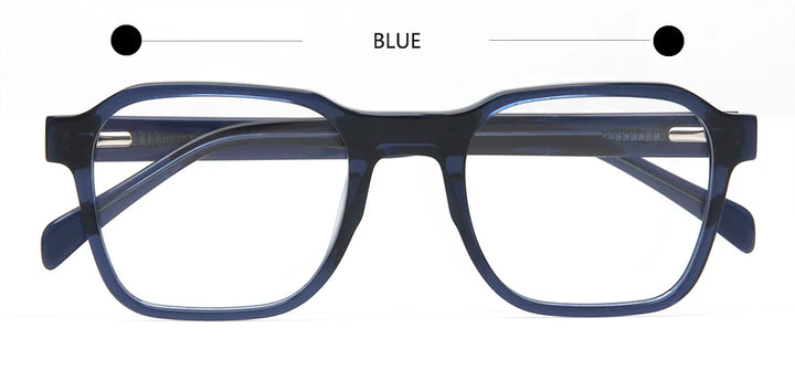 Esnbie Unisex Full Rim Square Acetate Eyeglasses 61723 Full Rim Esnbie Blue  