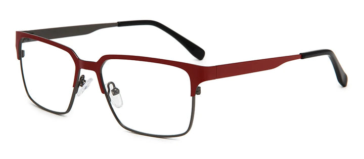 Esnbie Women's Full Rim Square Alloy Acetate Eyeglasses 761021