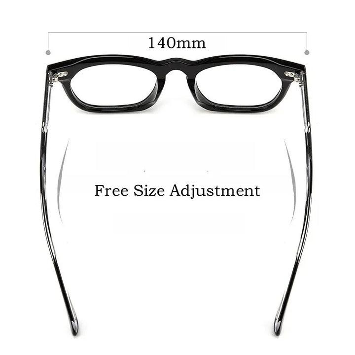 Yimaruili Unisex Full Rim Square Acetate Eyeglasses Kbt98612 Full Rim Yimaruili Eyeglasses   