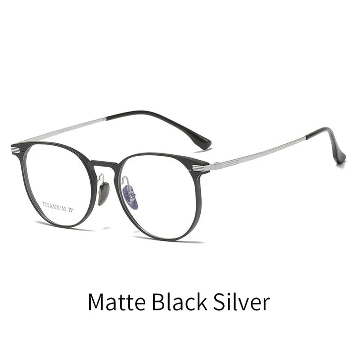 Momoja Women's Full Rim Round Titanium Acetate Eyeglasses 20250