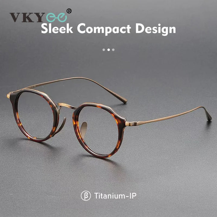 Vicky Unisex Full Rim Round Acetate Blue Light Prescription Eyeglasses KMN1113 - view 2