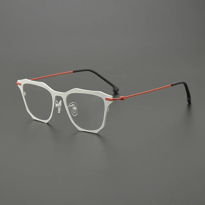 Hewei Unisex Full Rim Irregular Square Titanium Eyeglasses 14551 Full Rim Hewei C2 CHINA