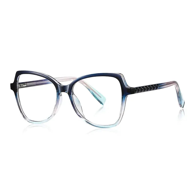 Vicky Women's Full Rim Large Butterfly TR90 and Titanium Reading Glasses 2137 — view 2 | Vicky at FuzWeb