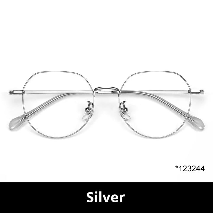 Xbora Women's Full Rim Flat Top Oval Titanium-Alloy Eyeglasses 123244