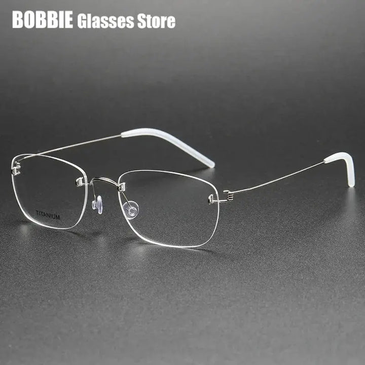 Bobbie 290700 Women’s Rimless  Square Screwless Titanium Frames FuzWeb