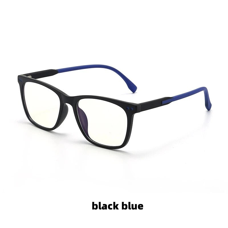 KatKani Children's Unisex Full Rim Square Tr 90 Eyeglasses F8301 Full Rim KatKani Eyeglasses black blue  