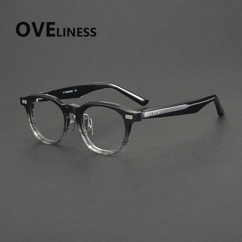 Oveliness Unisex Full Rim Oval Square Acetate Eyeglasses 321023