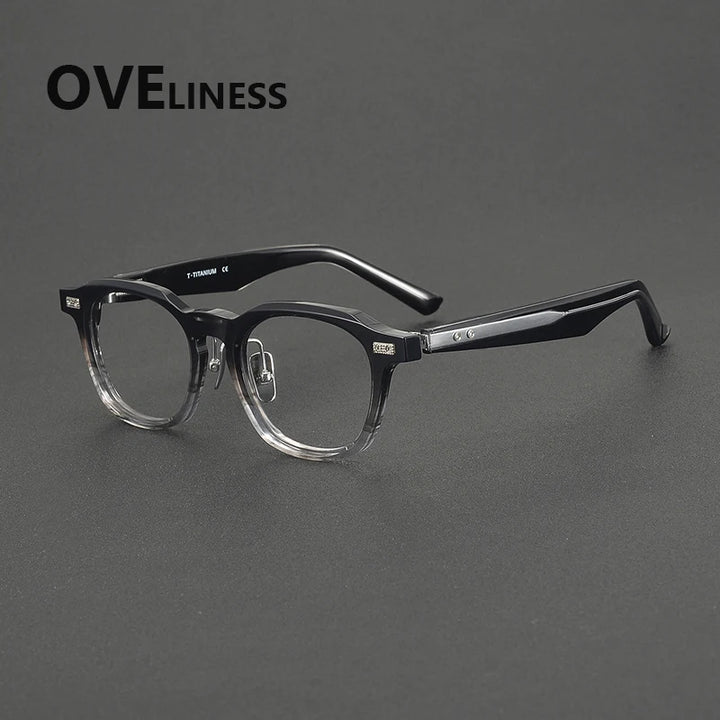 Oveliness Unisex Full Rim Oval Square Acetate Eyeglasses 321023