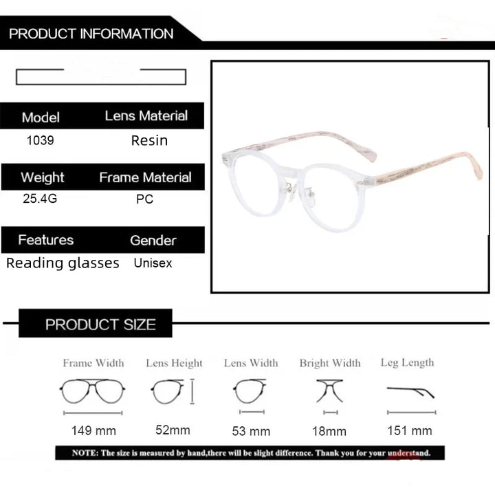 Kocolior Women's Full Rim Round Polycarbonate Eyeglasses 1039 Full Rim Kocolior   