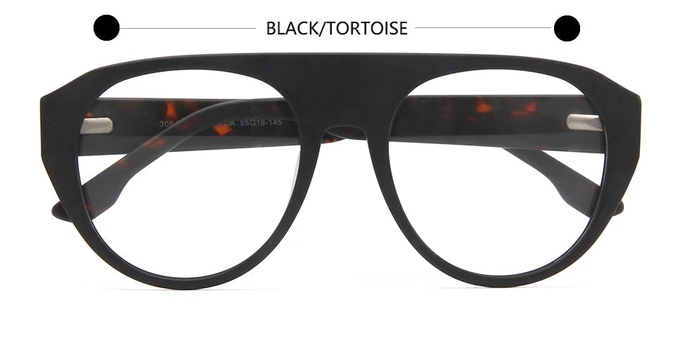 Esnbie Unisex Full Rim Oval Square Acetate Eyeglasses 30823