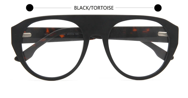 Esnbie Unisex Full Rim Oval Square Acetate Eyeglasses 30823