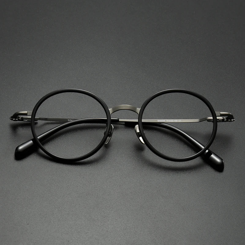 Muzz SH0069 unisex round IP titanium prescription eyeglasses — view 6