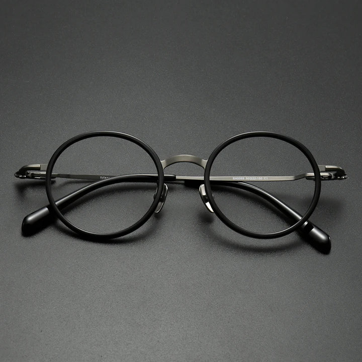 Muzz SH0069 unisex round IP titanium prescription eyeglasses — view 6