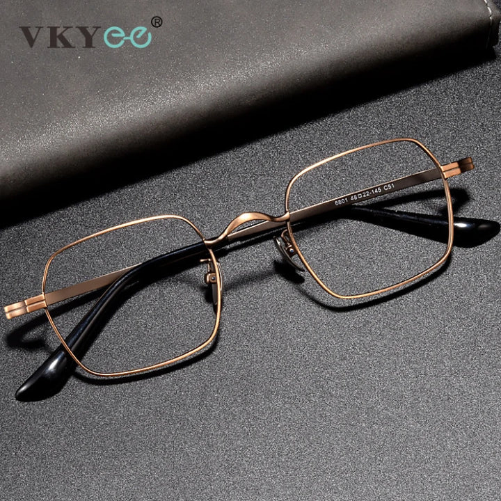 Vicky Men's Full Rim Square Titanium Reading Glasses V6801 Reading Glasses Vicky   