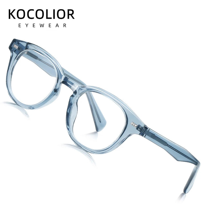 Kocolior Unisex Full Rim Oval Square Acetate Alloy Reading Glasses 82016