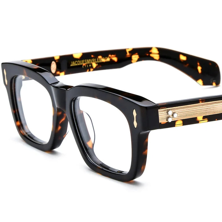 Nobler Women's Full Rim Brow Line Square Thick Acetate Eyeglasses 13619