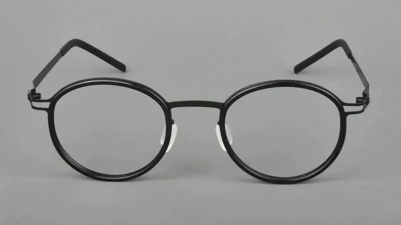Bobbie 494620 Women’s Screwless Full Rim Round Titanium Frames — view 1 | Bobbie at FuzWeb