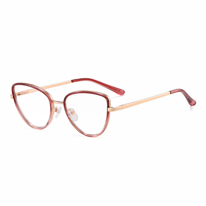 Ralferty Youth's Unisex Full Rim Cat Eye Tr 90 Alloy Eyeglasses 991012 Full Rim Ralferty C7 Rose Pink CHINA 