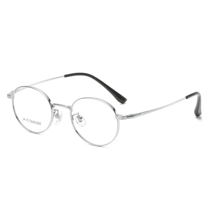 Yimaruili Women's Full Rim Oval Round Titanium Eyeglasses 698521