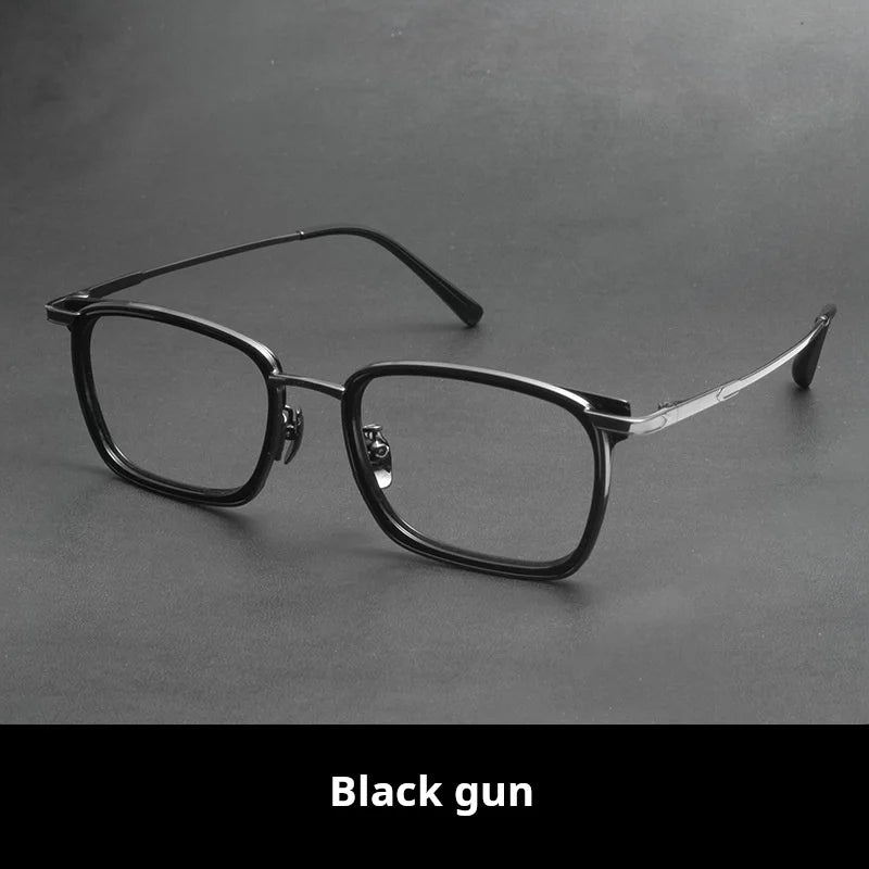 Momoja Unisex Full Rim Square Titanium Acetate Eyeglasses 721610