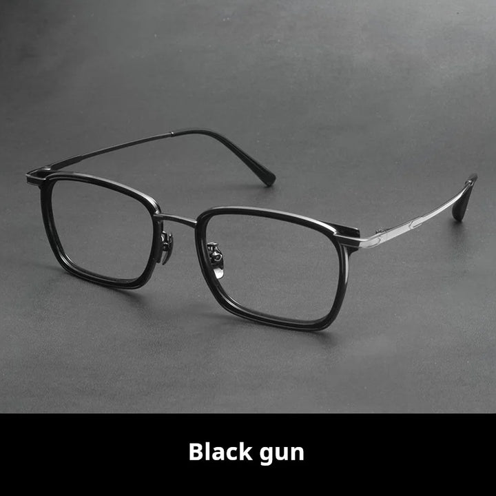 Momoja Unisex Full Rim Square Titanium Acetate Eyeglasses 721610