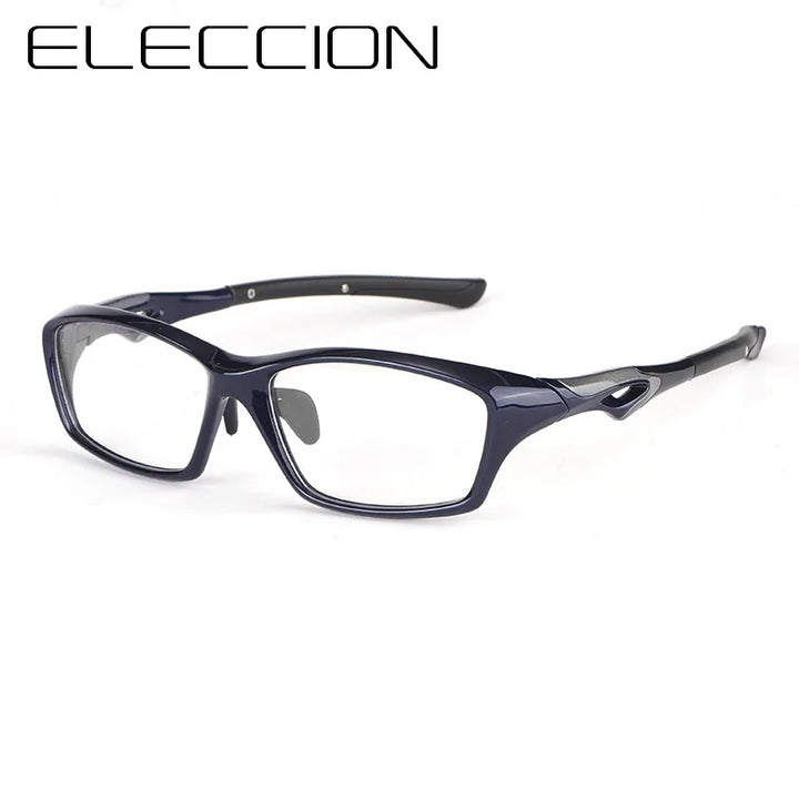 Eleccion Men's Full Rim Square Tr 90 Titanium Sport Eyeglasses 5139