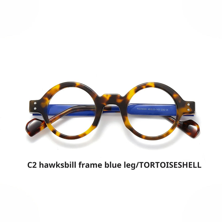 Momoja Unisex Full Rim Round Acetate Eyeglasses 90265