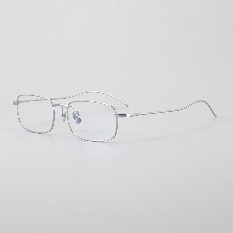 Muzz 0001 unisex small square titanium prescription eyeglasses — view 4