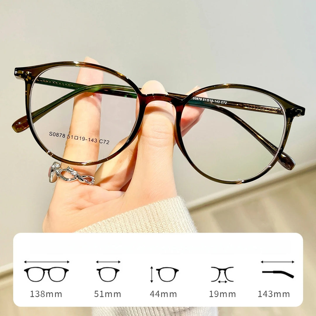 Yimaruili Women's Full Rim Oval Round Acetate Eyeglasses 660878