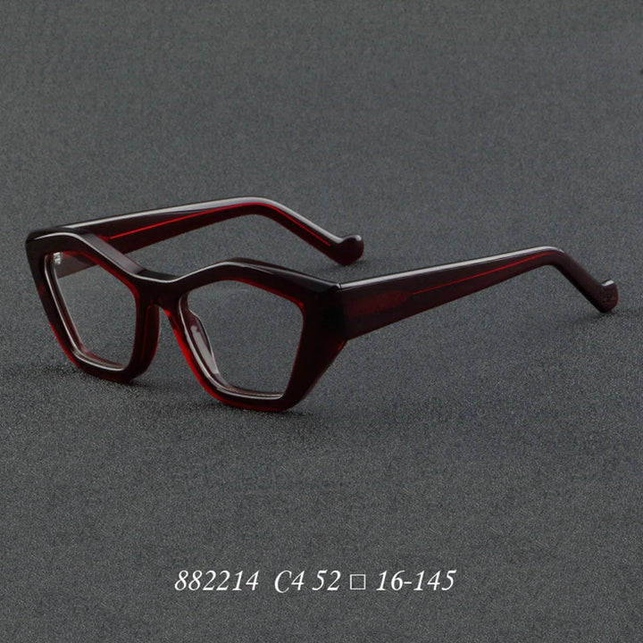 Nobler Unisex Full Rim Cat Eye Thick Temple Acetate Eyeglasses 8214 Full Rim Nobler C4  