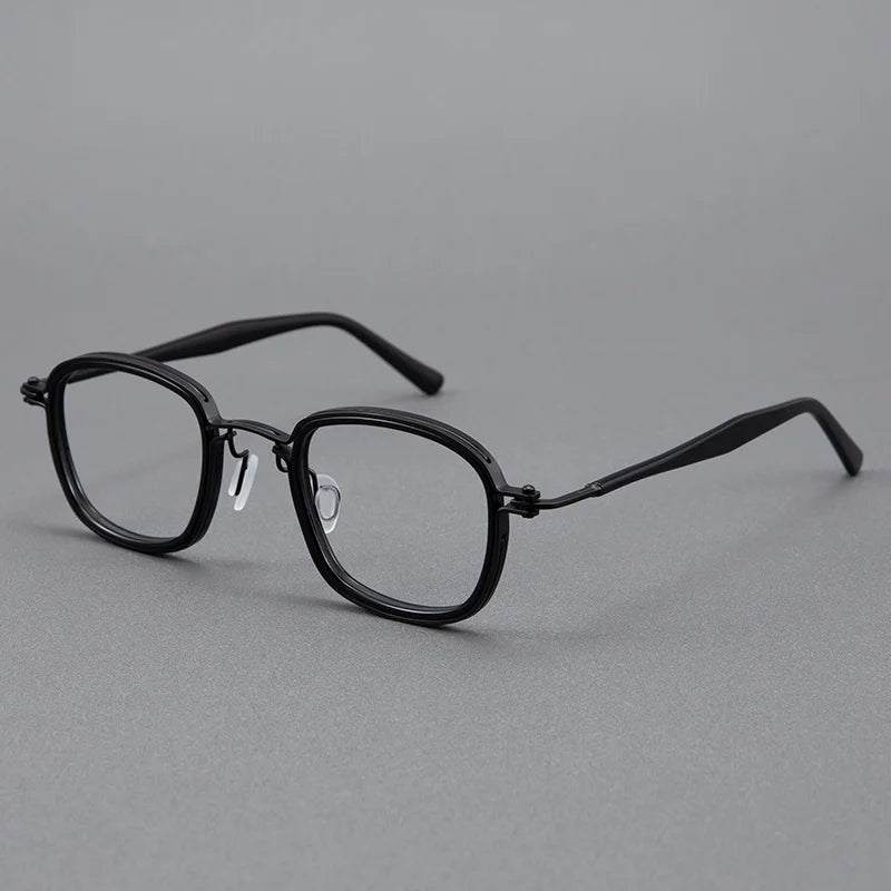 Bobbie Unisex Full Rim Round Square Titanium Acetate Eyeglasses 985863