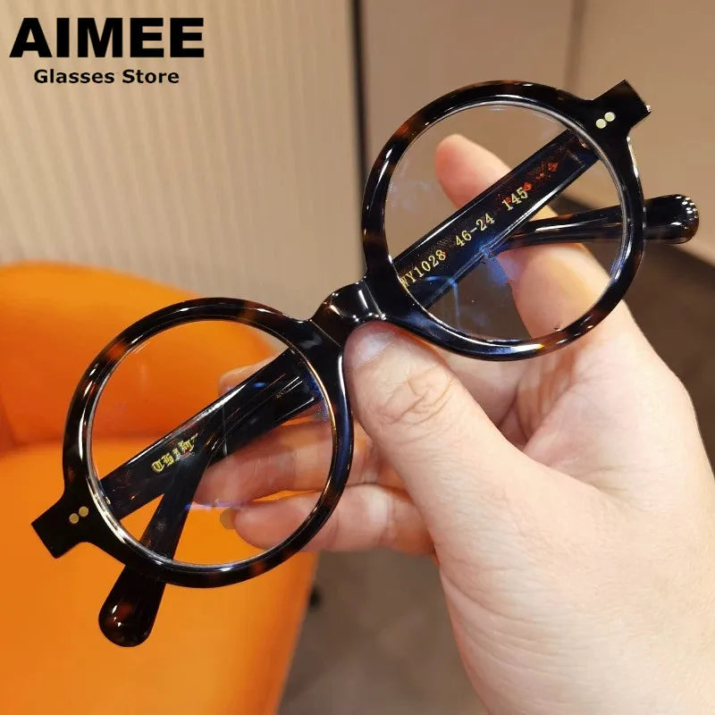 Aimee Unisex Full Rim Round Acetate Eyeglasses 191028