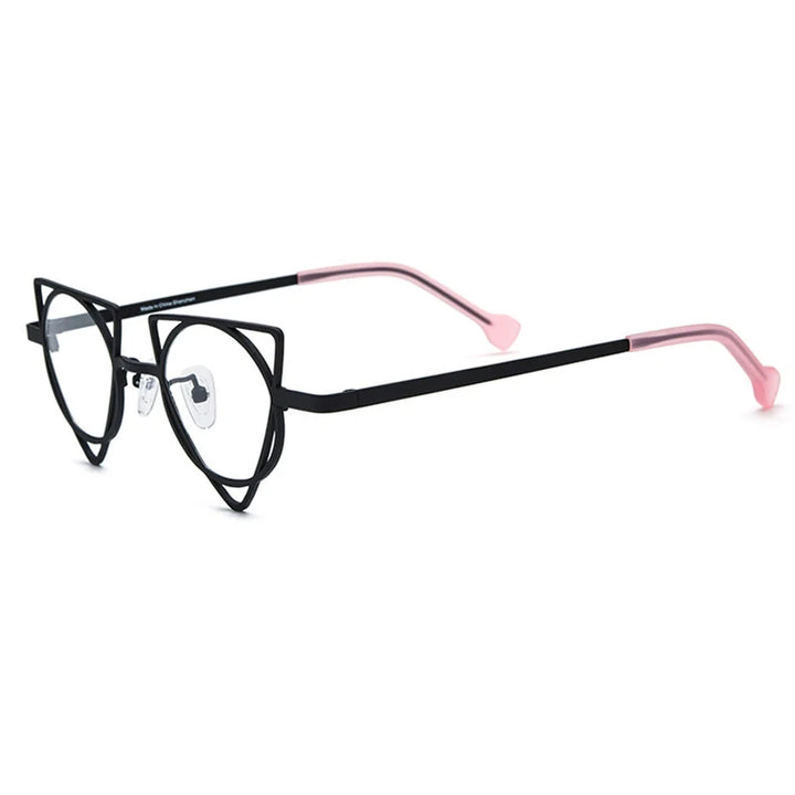 Muzz Unisex Full Rim Round Triangle Titanium Eyeglasses 85859 Full Rim Muzz C1