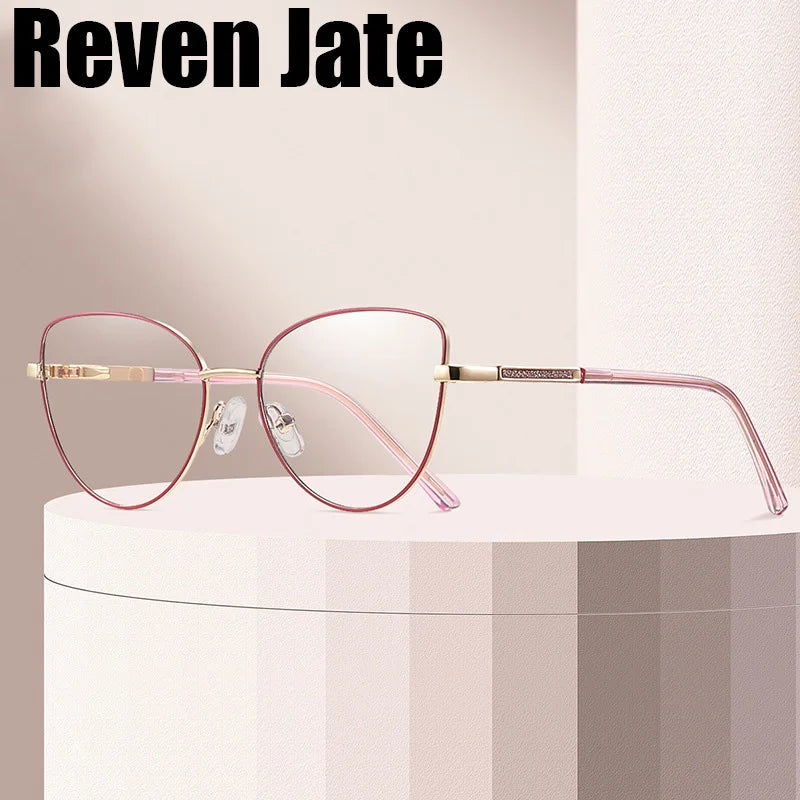 Reven Jate Unisex Youth's Full Rim Cat Eye Alloy Eyeglasses 991501