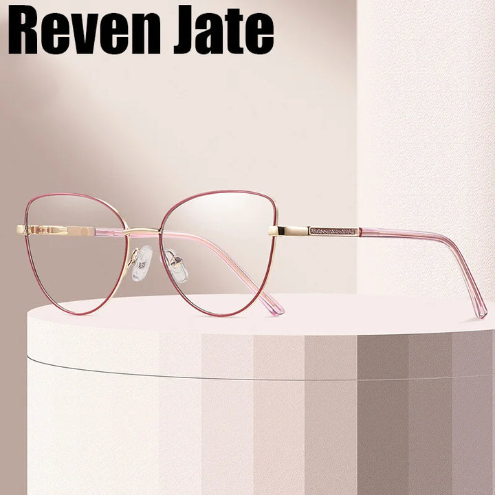 Reven Jate Unisex Youth's Full Rim Cat Eye Alloy Eyeglasses 991501