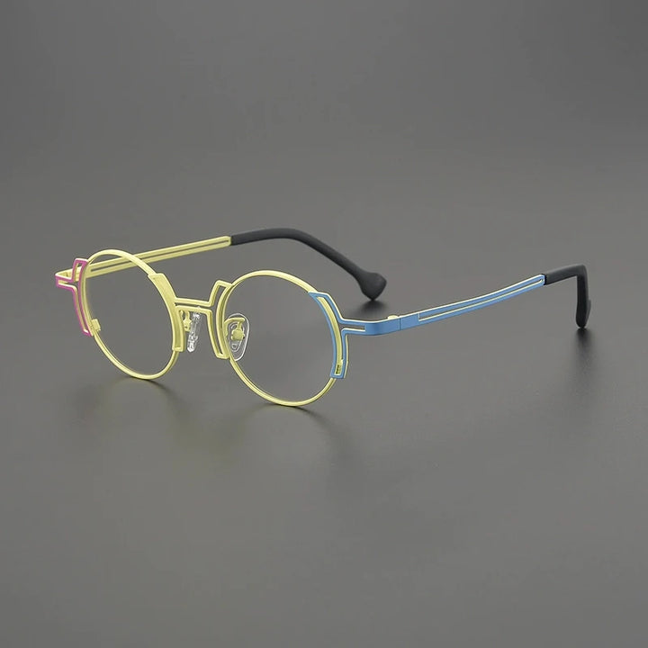 Gatenac Women's Full Rim Round Titanium Eyeglasses G85858